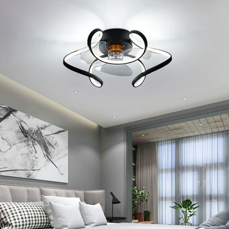 Modern simple LED Ceiling Fan Lamp with remote control Dining Room Bedroom Lamp Silent ceiling Fan light fixture Indoor lighting