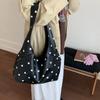 Versatile Retro Women Tote Bag PU Polka Dots Pattern Crossbody Bag Large Capacity Hasp Closure Shoulder Bag