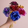 Foil Plated Artificial Rose Flower Long Stem Rose Flower Gift Box  Mother's Day