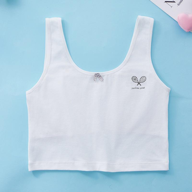 

Girls Pure Cotton Underwear & Camisole Set for Ages 6-12, Designed for Primary School and Developmental Stage 90A (50-70 kg)