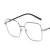 Big Square Metal Frame Clear Lens Glasses Myopia Nerd Spectacles Degree -0.5 to -6.0 Hyperopia +0.5 to +6.0 Fashion Eyewear