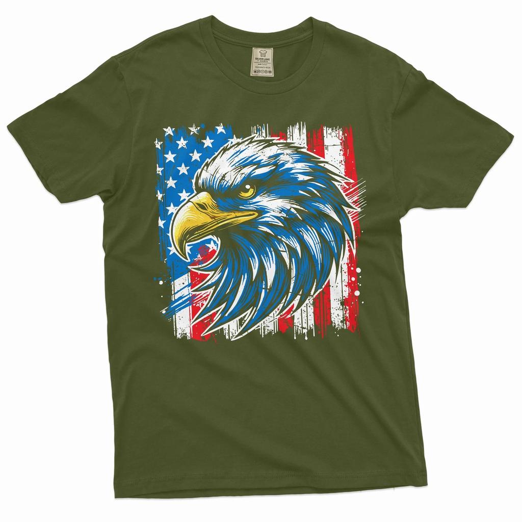 Men's Patriotic T-shirt Usa US Flag Tee Shirt 4th of July Gifts for Him Men