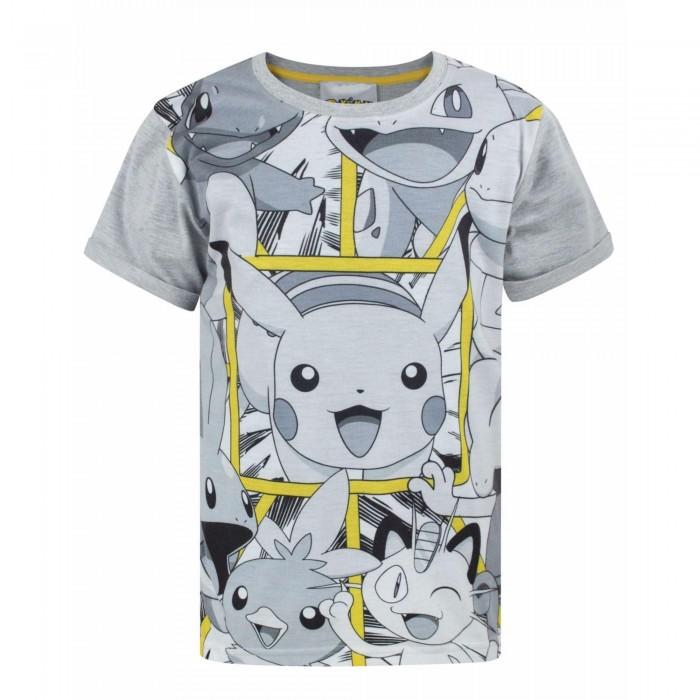 Pokemon Childrens/Boys Official Character Panel Design T-Shirt