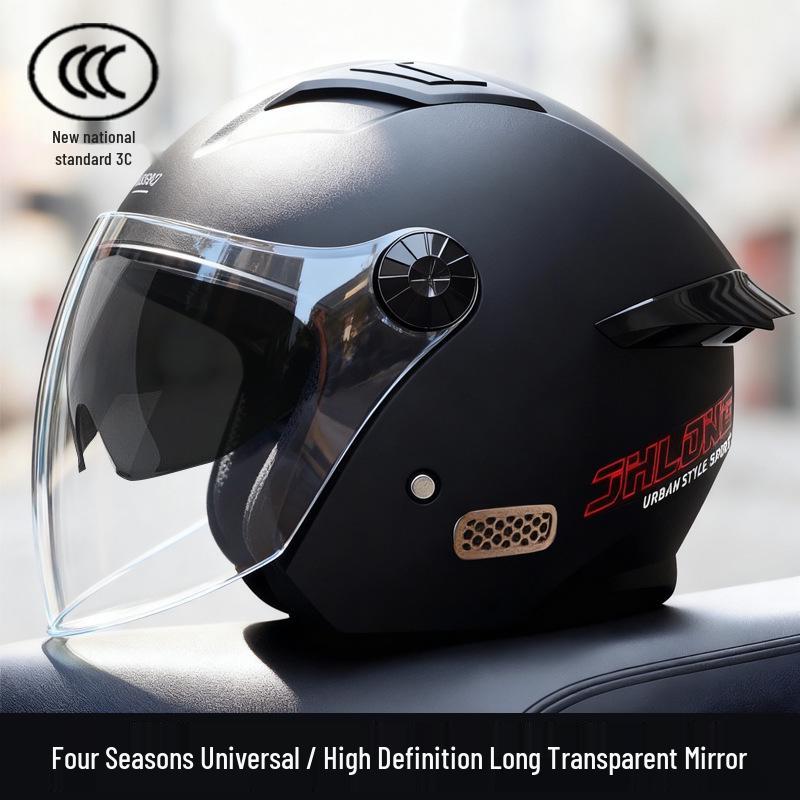 

3C Certified Unisex Electric Motorcycle Helmet, All-Season Safety with Winter Warmth, UV Protection & Waterproof Design Adult (55-61cm)