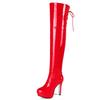 Fashion High Boots For Women Shoes Sexy Red Black Heels Winter Women's Over-the-knee Boots Platform Long Party Fetish Shoes Lady