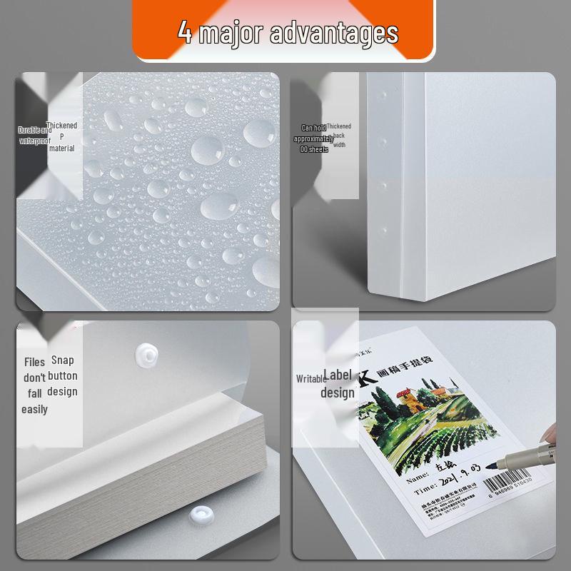 Art Folder Collection: Draft Handbag for A3, A4, 8K Paper & Albums