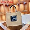 Snoopy Mickey Pattern Tote Bag With Cotton Linen Material For Daily Use And Trendy Casual Style