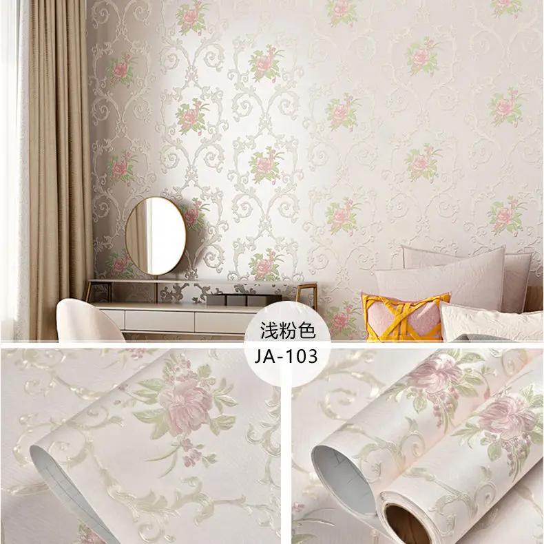 Zesílené samolepky na zeď v evropském stylu 3D do obývacího pokoje Samolepicí domácí dekorace Netkané tapety Tapeta na pozadí do ložnice