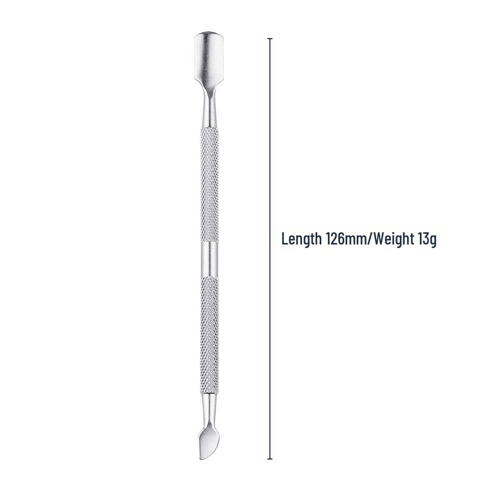 Double-Ended Stainless Steel Cuticle Pusher and Scraper for Nail Art