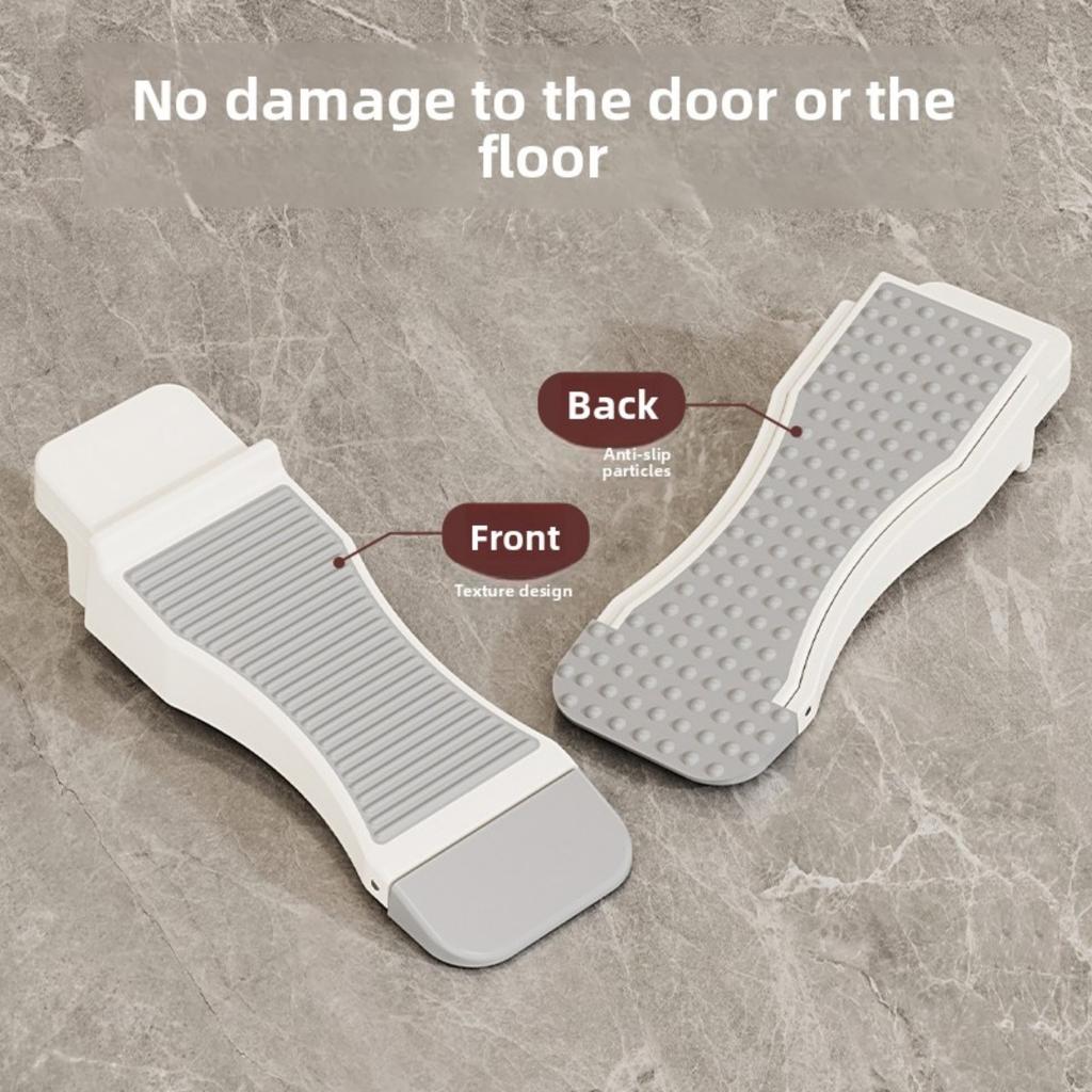 1-Pack Spring Door Security Stopper, Non-Slip Adjustable Heavy Duty Door Stop, Portable Anti-Slip Door Holder