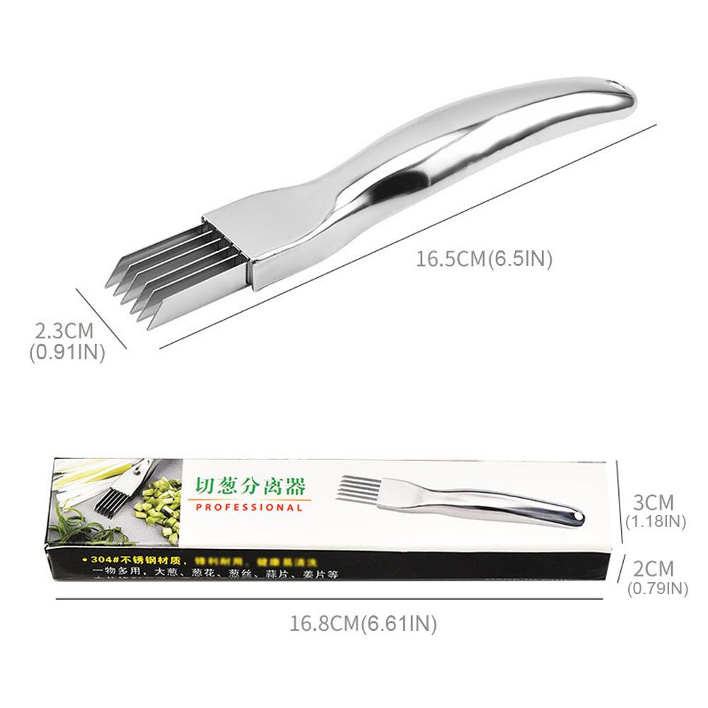 Spring Onion Slicer Stainless Steel Scallion Slicer Multifunctional Green Onions Slicer Kitchen Accessories