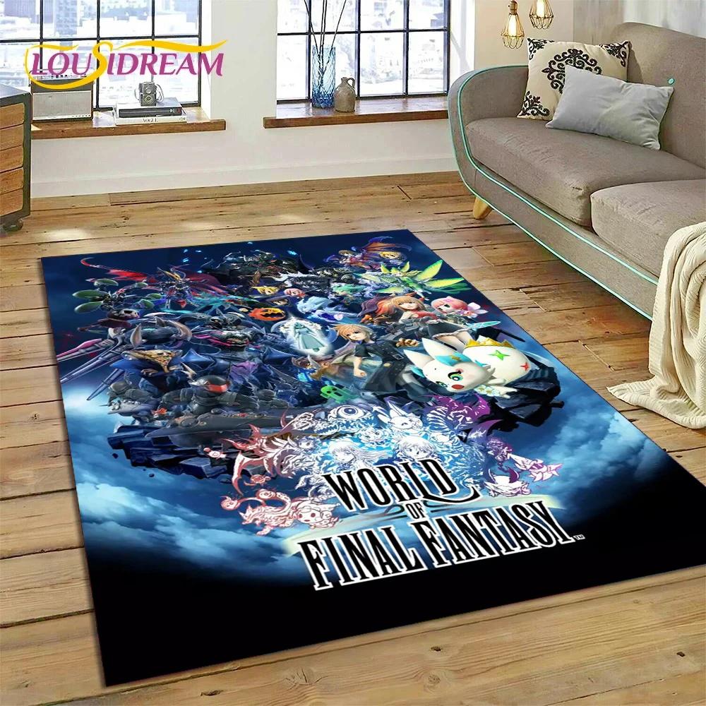 Final Fantasy Series Games Cartoon Carpet Rug for Bedroom Living Room Home Sofa Decoration,Children Game Large Decor Floor Mat