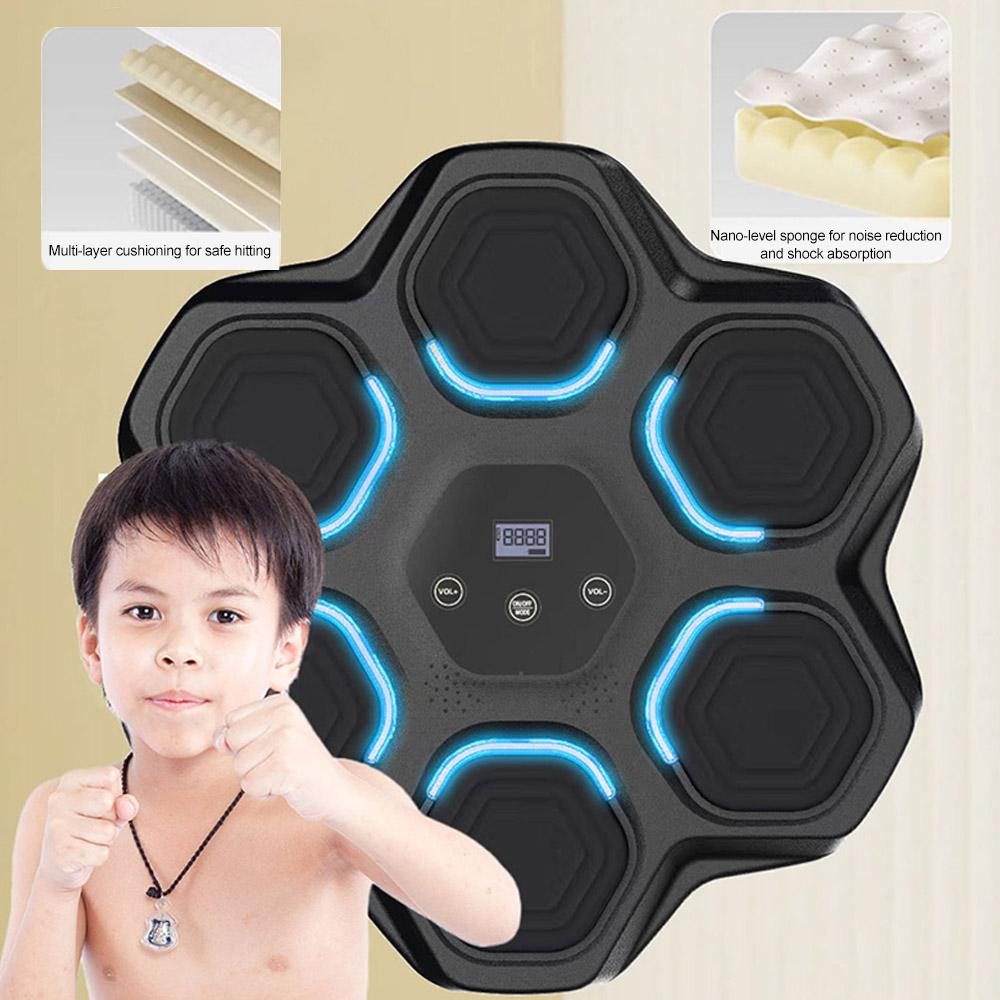 Music Boxing Machine with Gloves, Smart Musical Boxing Machine Wall Mounted Punching Trainer with 9