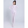 Glossy Shiny Pantyhose Separate Finger Bodystocking Double Zipper Open Crotch Bodysuit Tight Sexy Transparent Conjoined Jumpsuit