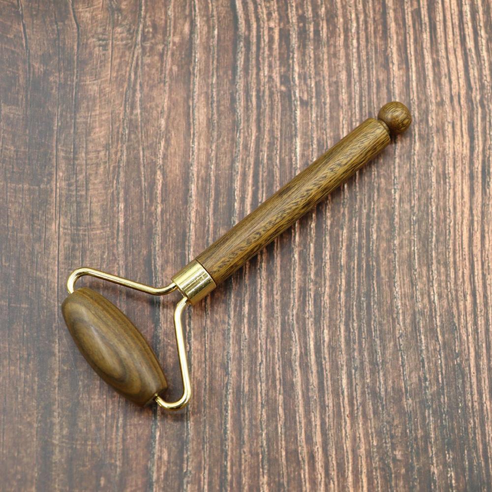 Handcrafted Wooden Massage Roller Face Care Tools Facial Massage Tool with Violetwood Handle Artisanal Massage Accessories