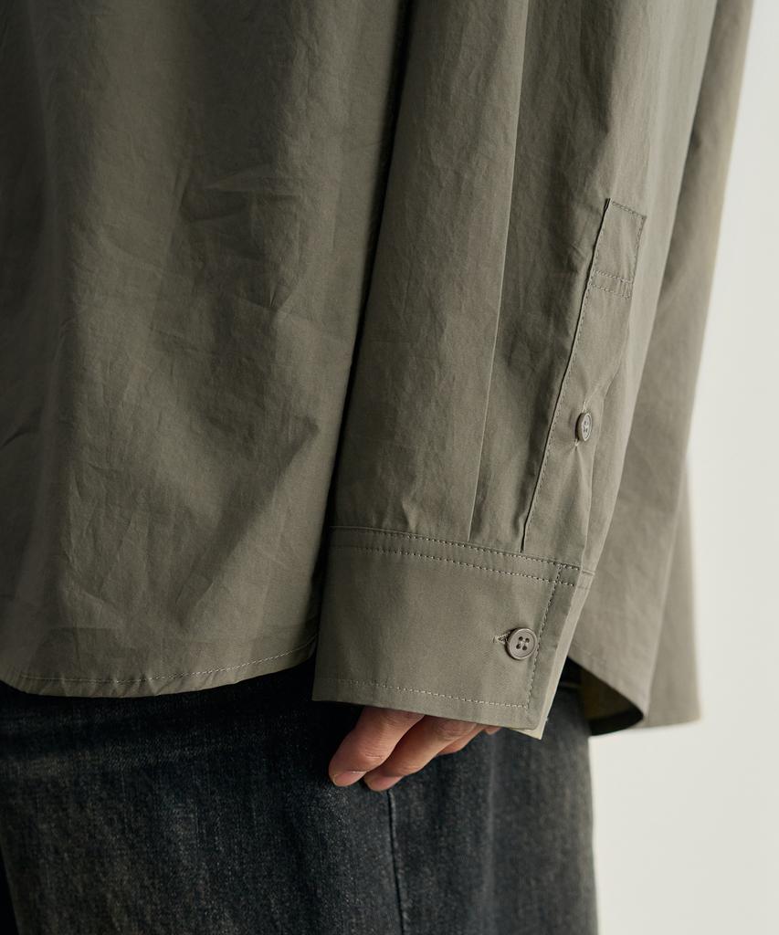 ROTEMBER Natural Washed 60-Count Cotton Shirt [Khaki]