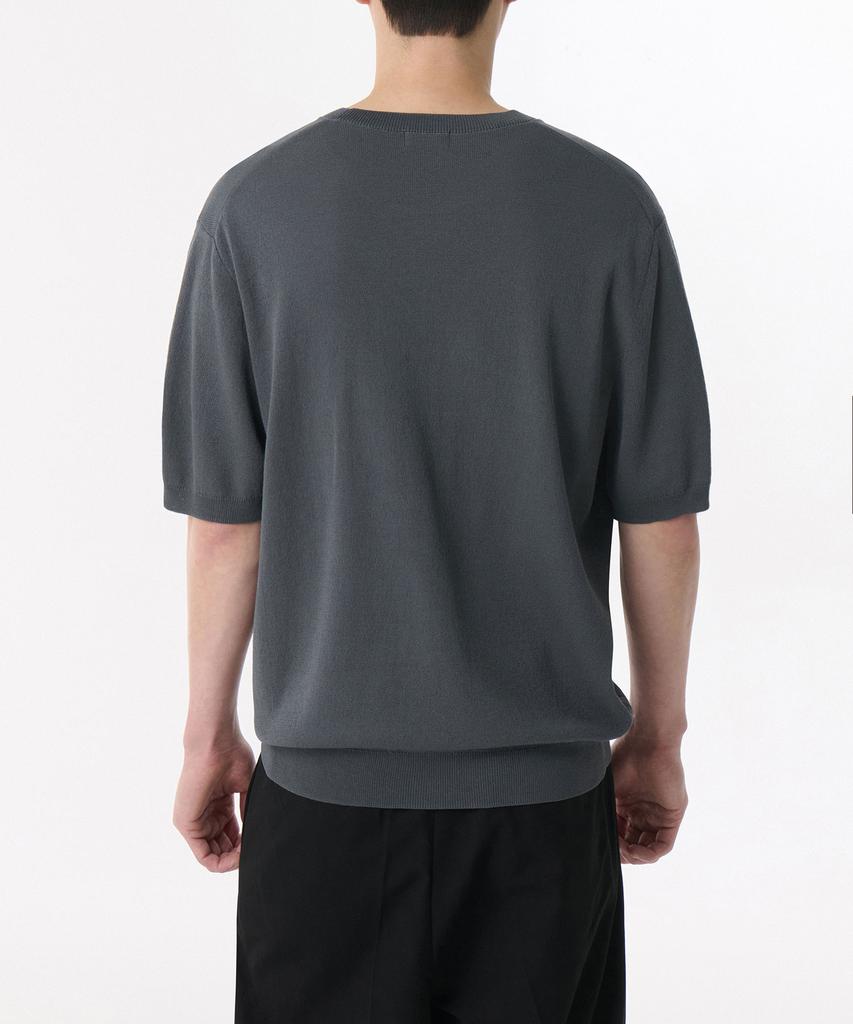 Musinsa Standard Cool Touch Crew Neck Short Sleeve Knit [Gray]