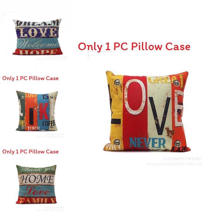 Premium Housse De Coussin Carr Coton Imprim Lettres Rtro Mlang For Timeless Elegance