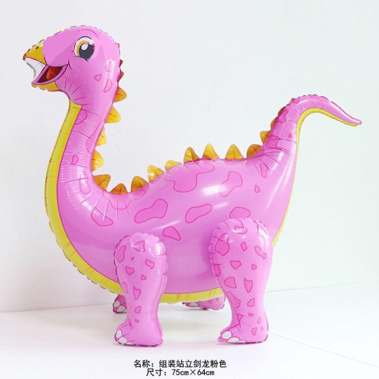 5pcs Dinosaur Aluminum Film Balloon, Triceratops Tyrannosaurus Rex Dinosaur Theme Party Decorative Balloon