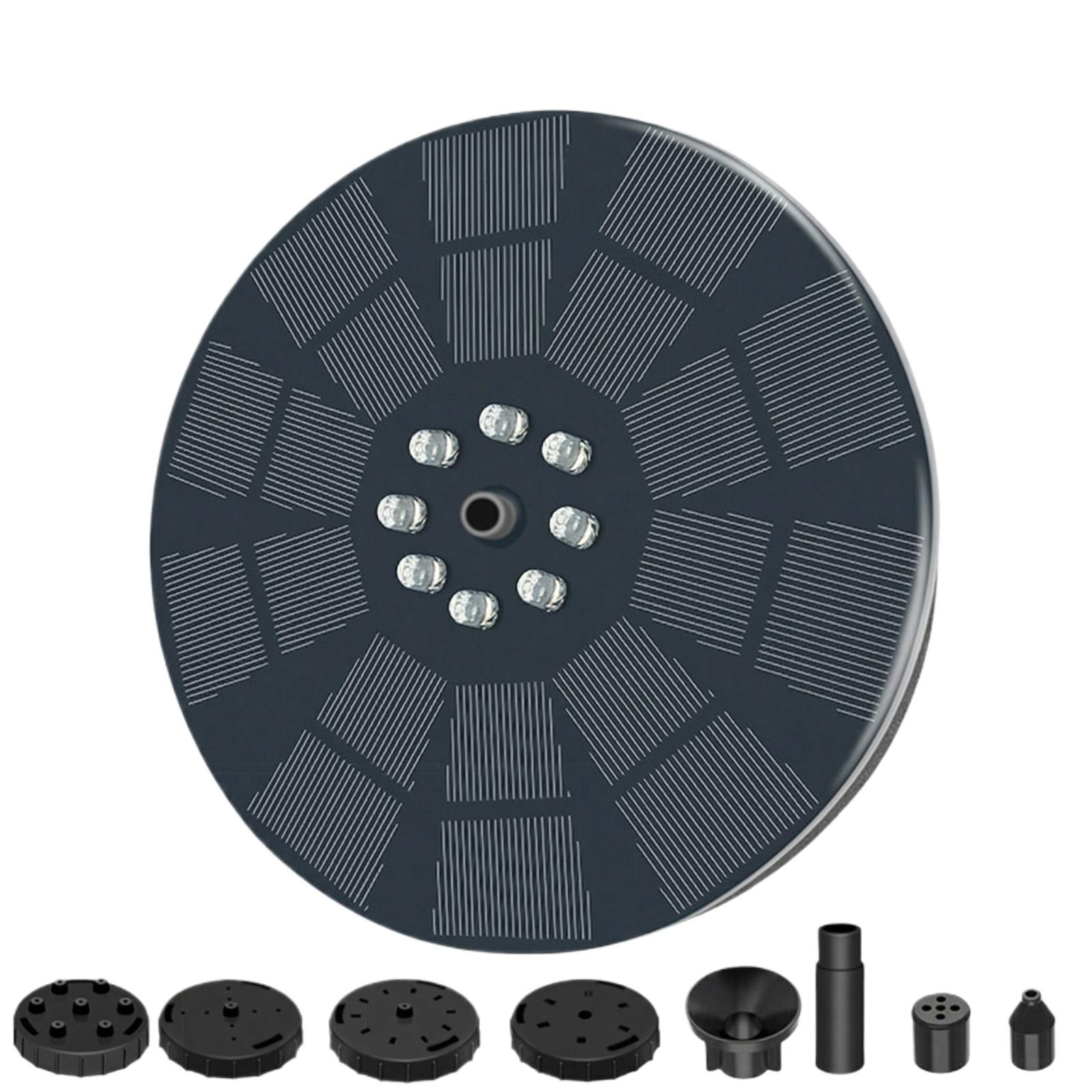 

18 см, на солнечной батарее, купальня для птиц, автоматическая, бассейн, цветные огни (8 режимов освещения) One Size