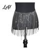 Sparkly Crotch Covering Chain Rhinestone Tassel Waist for Women Sexy Belly Dance Body Skirt-Style Adjustable Parties Hip Accessory Elastic