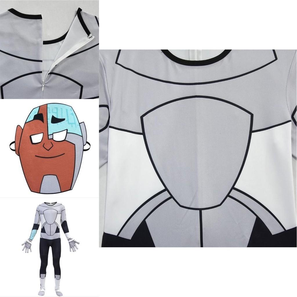 Eye-catching Teen Titan Cyborg Costume For Boys Perfect For Superhero Cosplay Events