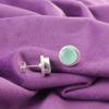 Aqua Chalcedony Gemstone Sterling Silver Stud Unique Best Sisters Gift Earrings EE-147-13