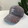 splashing ink spots art style cap style personality hip hop curved brim hat outdoor sports soft top baseball cap tide