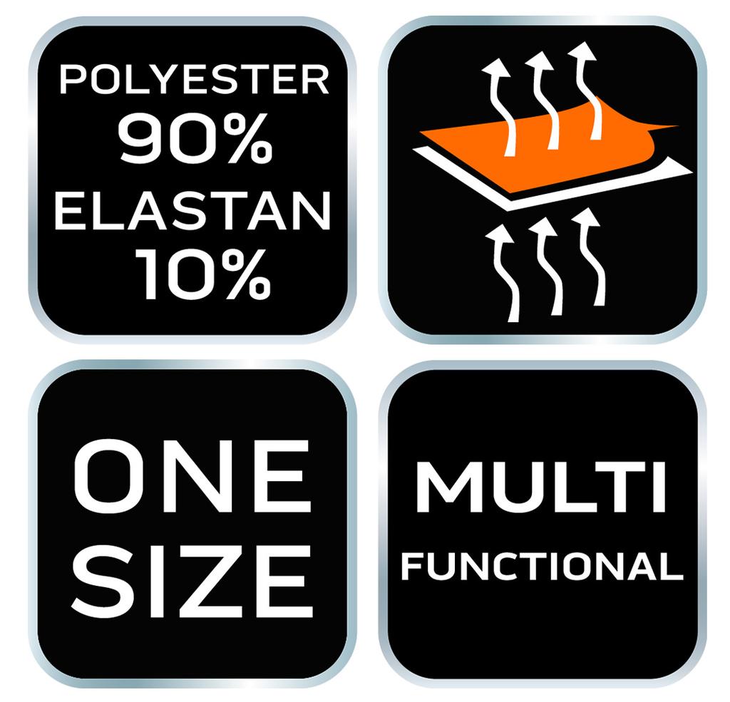 Multifunktionale Sturmhaube, schwarz, Einheitsgröße