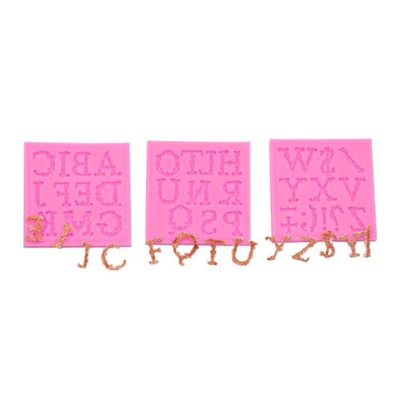 Laced Letter Shaped Silicone Mold Fondant Chocolate Mould DIY Cake Dessert Mould Home Kitchen Baking DIY Supplies