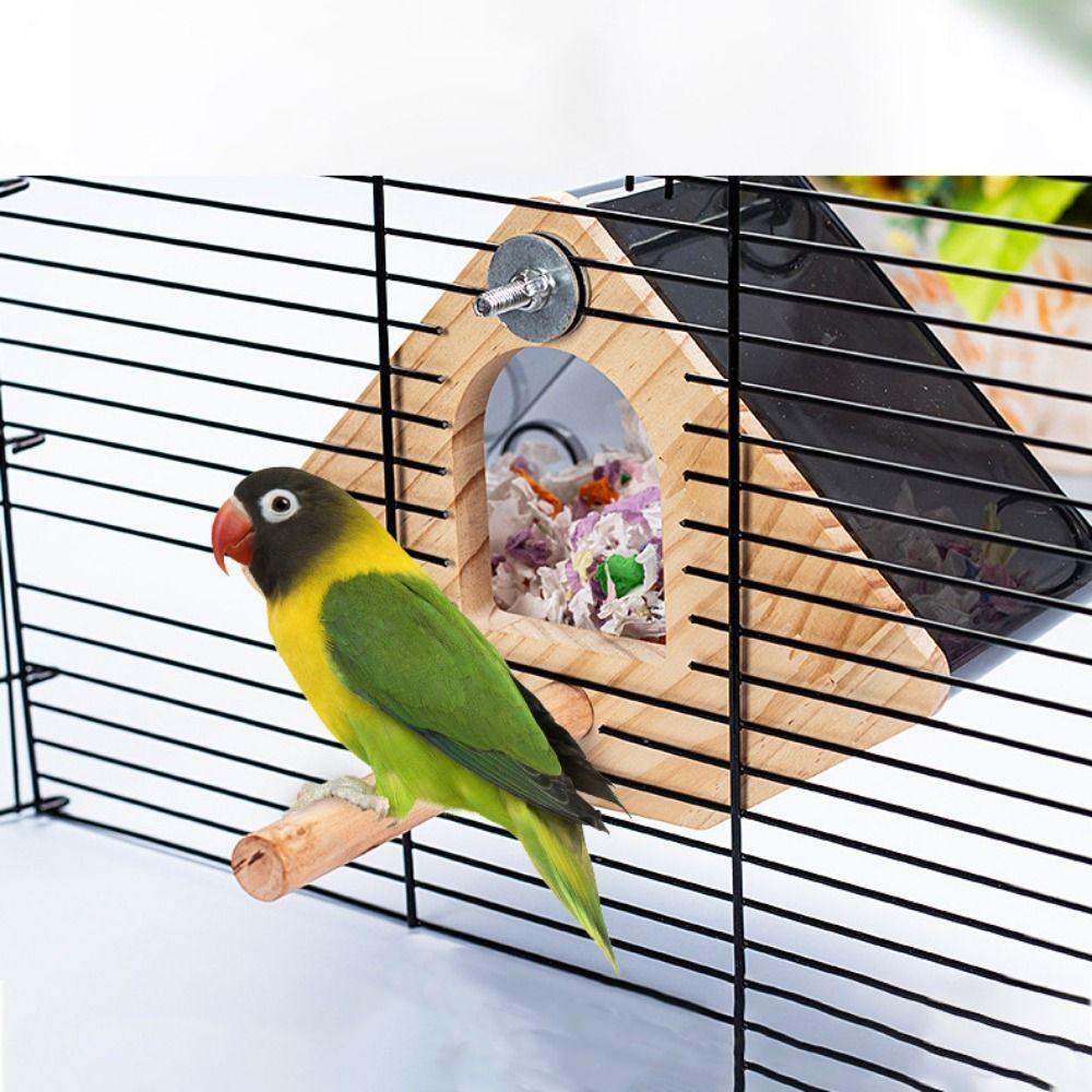 Acrylic Bird Breeding Box Transparent Bird Hanging Nest  for Parrots Parakeet Budgerigar