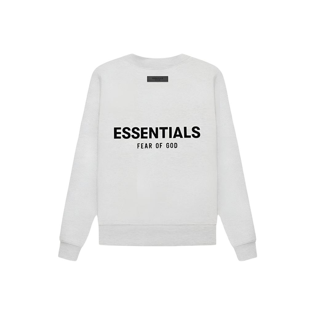 Fear of God Essentials Fleece Crewneck Sweatshirt With Tonal Logo Unisex Sweatshirt Light-Oatmeal FOG-SS22-416