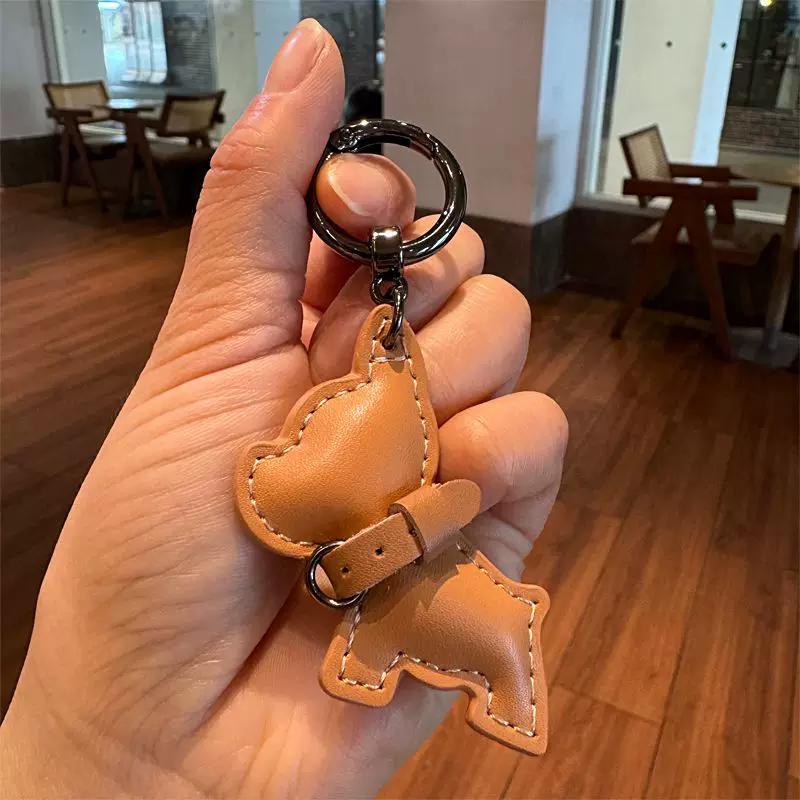 French Bulldog Puppy Handmade Car Keychain Cute Creative Bulldog Pendant Couple Gift Premium Bag Accessory