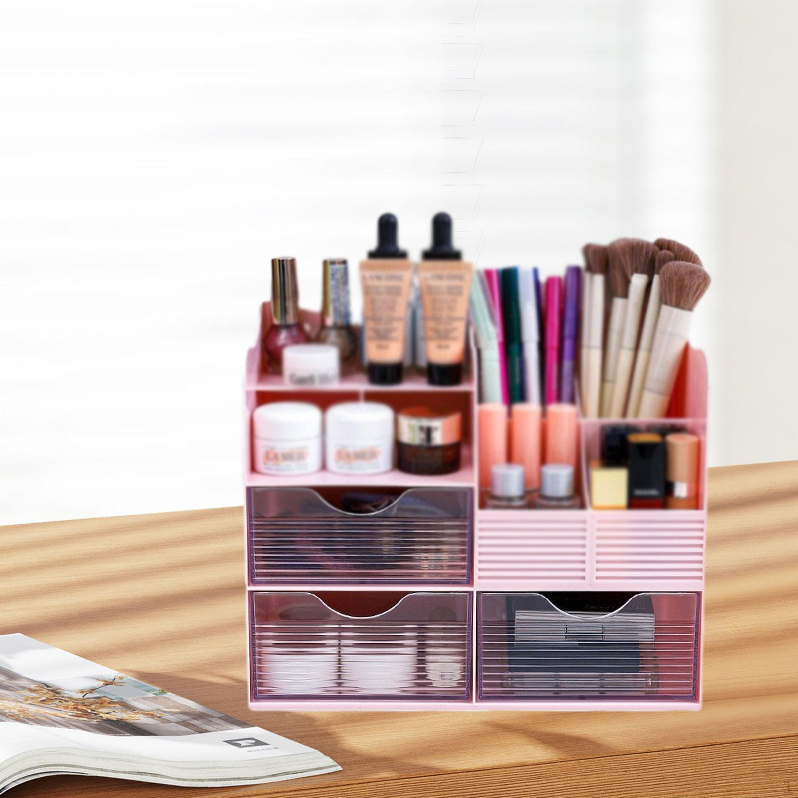 

Desk Organizer Desktop Organization Versatile Accessories Pen Holder Stationery Storage рожевий
