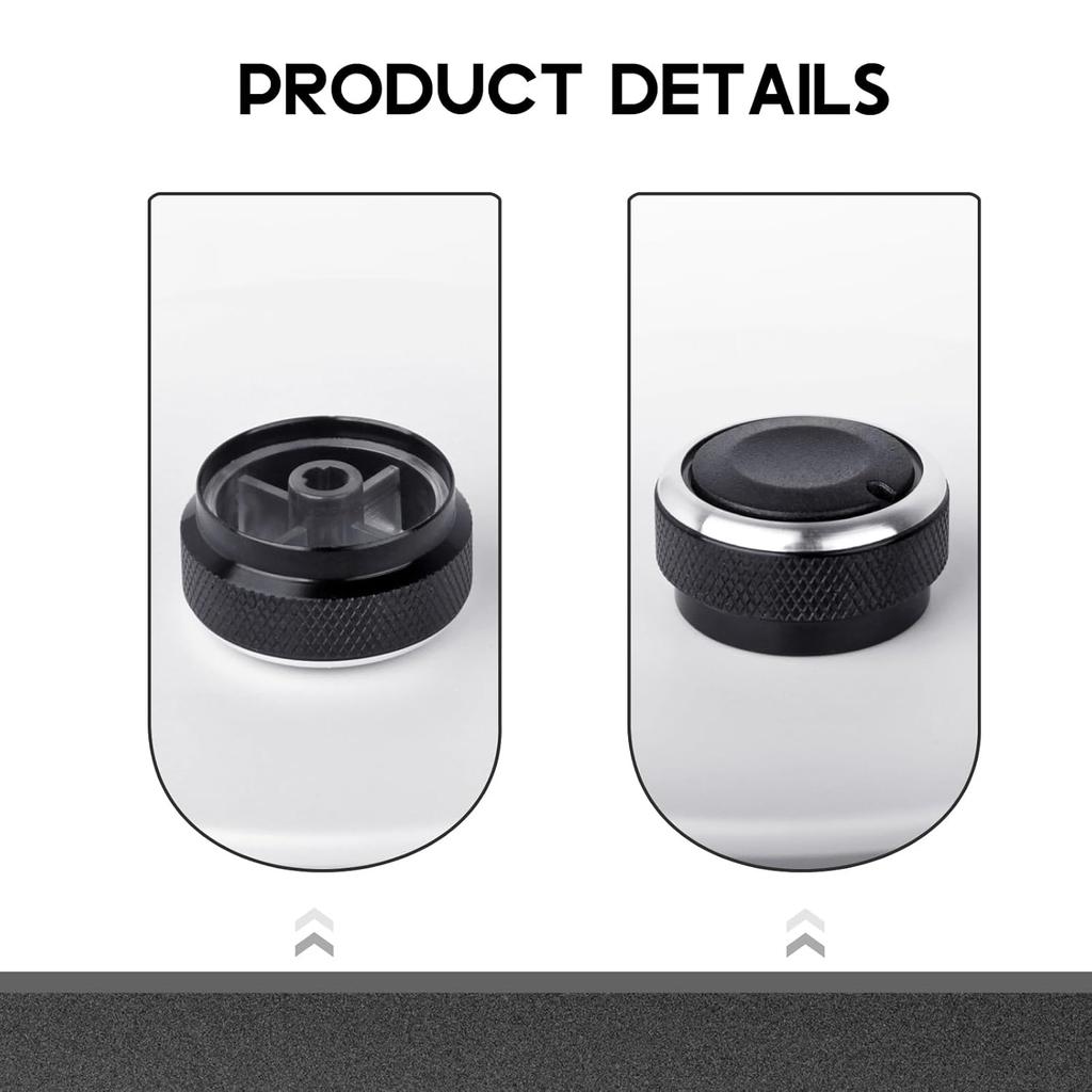 Xislet 3Pcs Tacoma AC Knobs Replacement Compatible With 2005-2015 Toyota Tacoma A/C Knobs Air Conditioner HVAC Heater Blower Fan Control Button