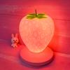 USB Rechargeable Strawberry Night Light Touch Controlled LED Bedside Lamp with Adjustable Brightness Multi Color Ambient Lighting Modern Plastic Fruit