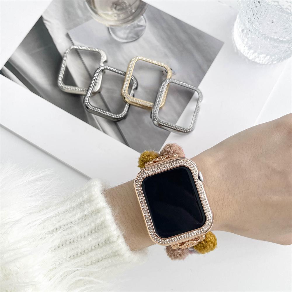 Metal Bumper Diamond Case for Apple Watch Protective Cover 40MM 44MM Frame for iWatch 4 5 6 SE 7 8 9 41MM 45MM Watch Cover