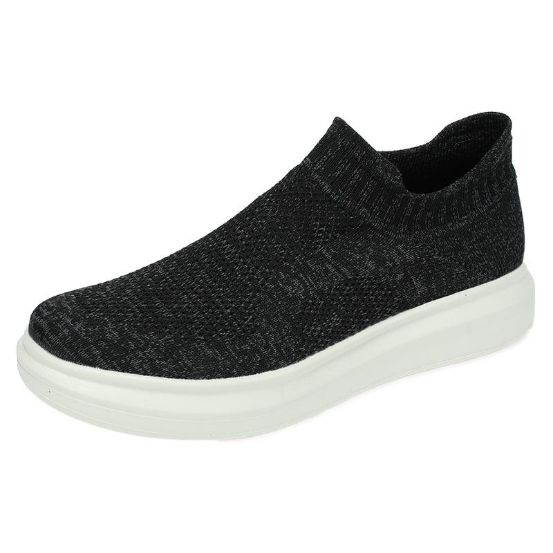 Men's Shoes Large Size Summer New Casual Sports Shoes Low-top Socks Mouth Fly-woven Mesh Breathable Running Shoes
