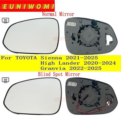 Podgrzewane Wypukłe Szkło Lusterka Wstecznego Samochodu Ze Światłem Martwego Pola Do TOYOTA Sienna 2015-2025 High Lander -2024 Granvia 22-25