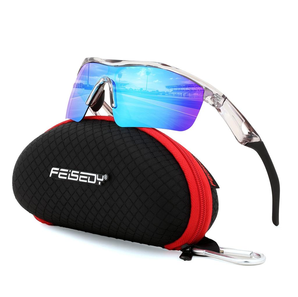 Feisedy Kids Sports Polarized UV TR90 Ultralight Sunglasses for UV B2454 Sunglasses, Lenses, Protection, Golf, Jogging, Baseball, Basketball, Fishing,
