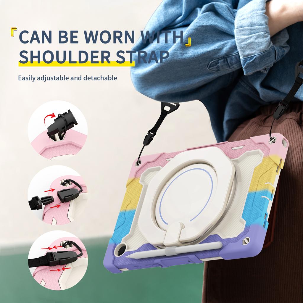 Heavy Duty Ring Case For Samsung Galaxy Tab A9 Plus A8 10.5 SM-X200 X205 S9 FE S8 S7 11 A7 10.4 SM-T500 A7 Lite 8.7 T220 Cover