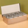 M-Modern-Section Seasoning Box Stainless Steel Ingredients Box Cheese Sauce Salt Sugar Box Spice Jar Baking Tool