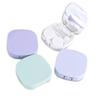 Portable Leak-Proof Contact Lens Case with Mirror - Stylish Double-Compartment for Colored Lenses