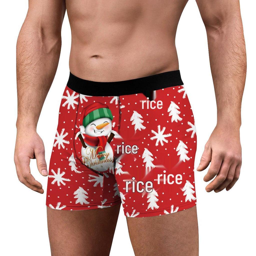 2024 Herren Kreative Weihnachts-Print Boxershorts