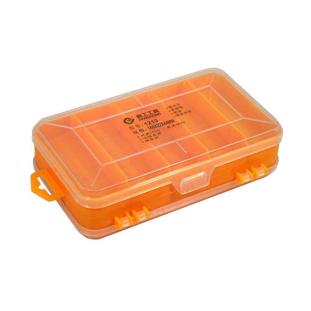 

Многофункциональный прозрачный ящик для инструментов с винтами, кейс для инструментов, ящик для хранения метизов оранжевый