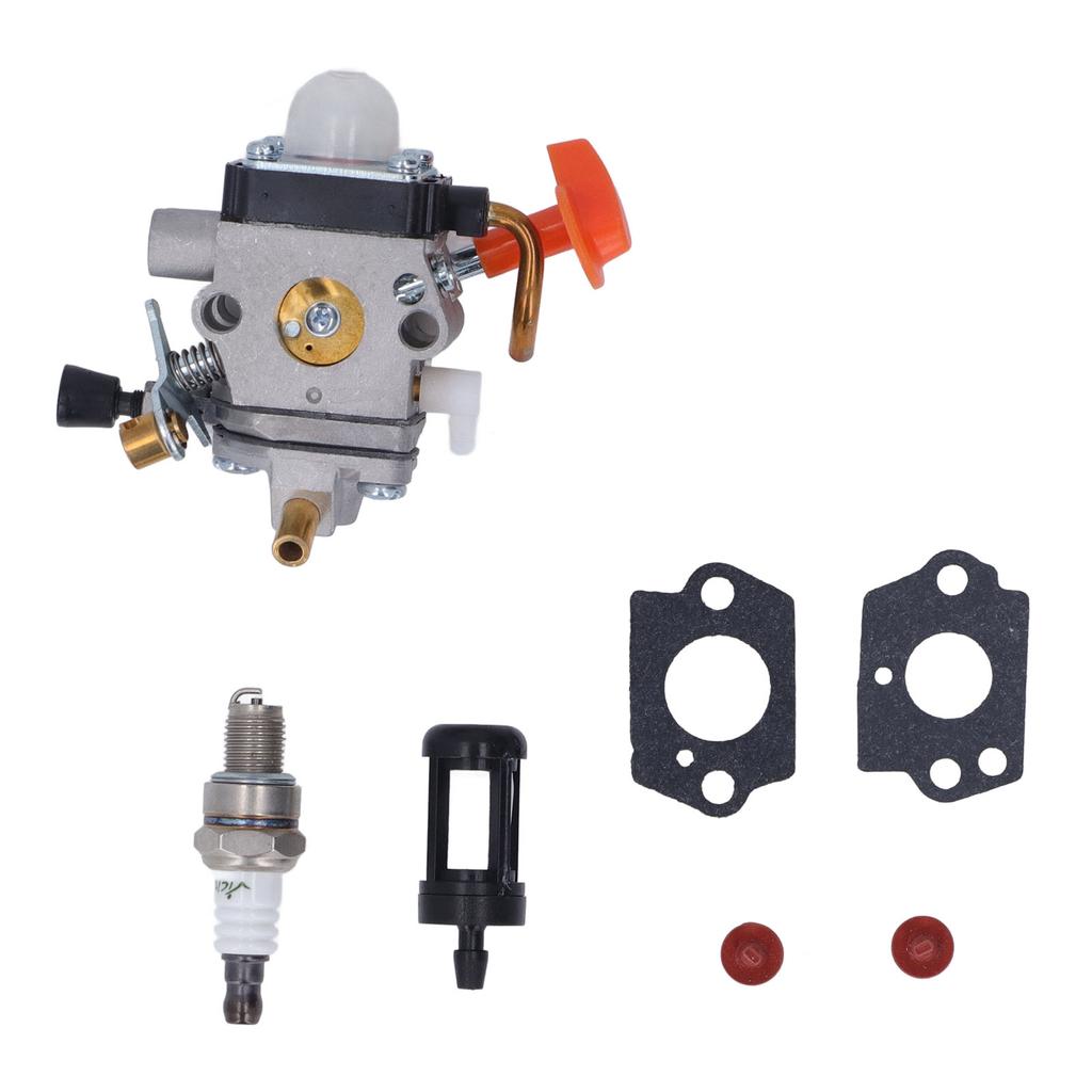 String Trimmer Carburetor Replacement 41801200610 Spark Plug Fuel Filter Gasket Assembly Kit