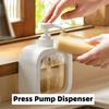 YS0257-New Transparent Dispenser Bottle - Bathroom Hand Soap Refillable Pump Bottle, Plastic Press Dispenser with Visible Design