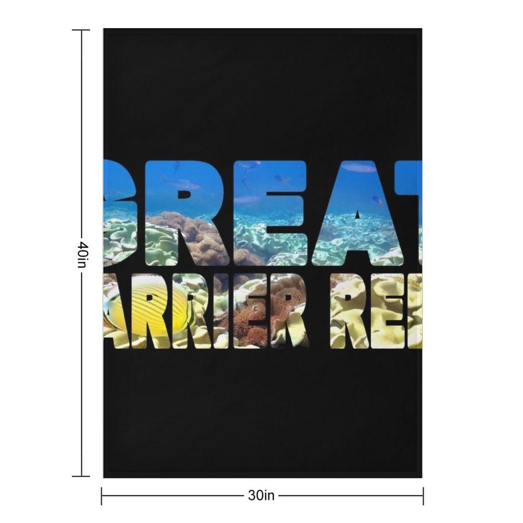 GREAT BARRIER REEF - Queensland Australia Underwater Throw Blanket blankets ands bed plaid Blankets