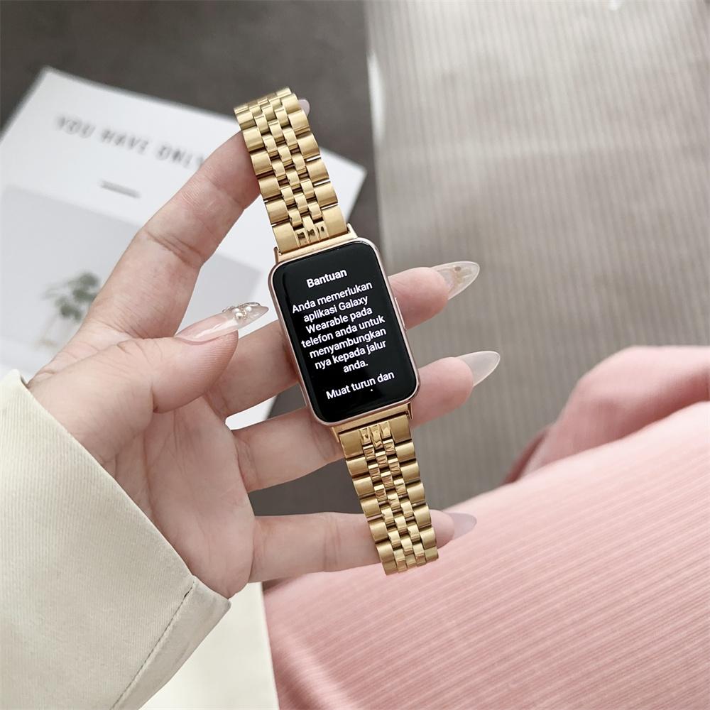 

Ремешок для Huawei Watch Fit 3, браслет из нержавеющей стали, роскошный металлический ремешок для часов для Huawei Fit 3, аксессуары For Huawei Watch Fit 3 золотой