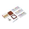 Portable Watercolor Palette Set 24 Color Paints Painting Brush Tiny Mini Artist Watercolor Travel Set with Clip